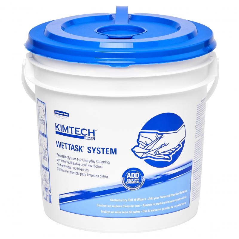 แผ่นเช็ดเปียก ชนิดเติมน้ำยาเอง (KIMTECH PREP* Wipers for the WETTASK* System Solvents - bucket)